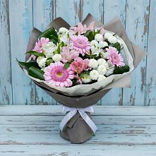 Букет цветов из:  Герберы, Альстромерии и Хризантемы в Большой Ижоре