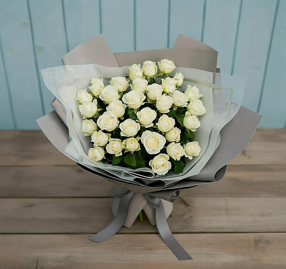 Букет Белоснежная нежность в Большой Ижоре