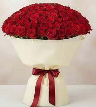 Букет 101 Красная роза Милано #REPLACE_PRED# Большой Ижоре