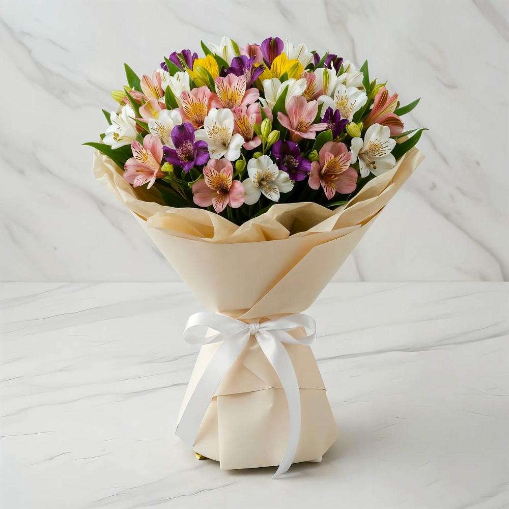 Букет цветов из: Альстромерии в Большой Ижоре