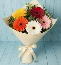 Букет цветов из:  Герберы #REPLACE_PRED# Большой Ижоре