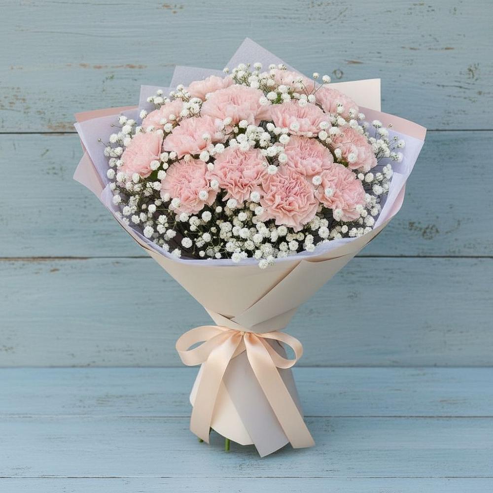 Букет цветов из: Гвоздики в Большой Ижоре