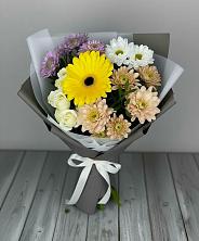 Букет цветов из:  Розы, Герберы и Хризантемы в Большой Ижоре