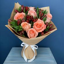 Букет цветов из:  Розы и Альстромерии в Большой Ижоре