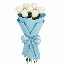 Букет 7 белых роз Проуд #REPLACE_PRED# Большой Ижоре