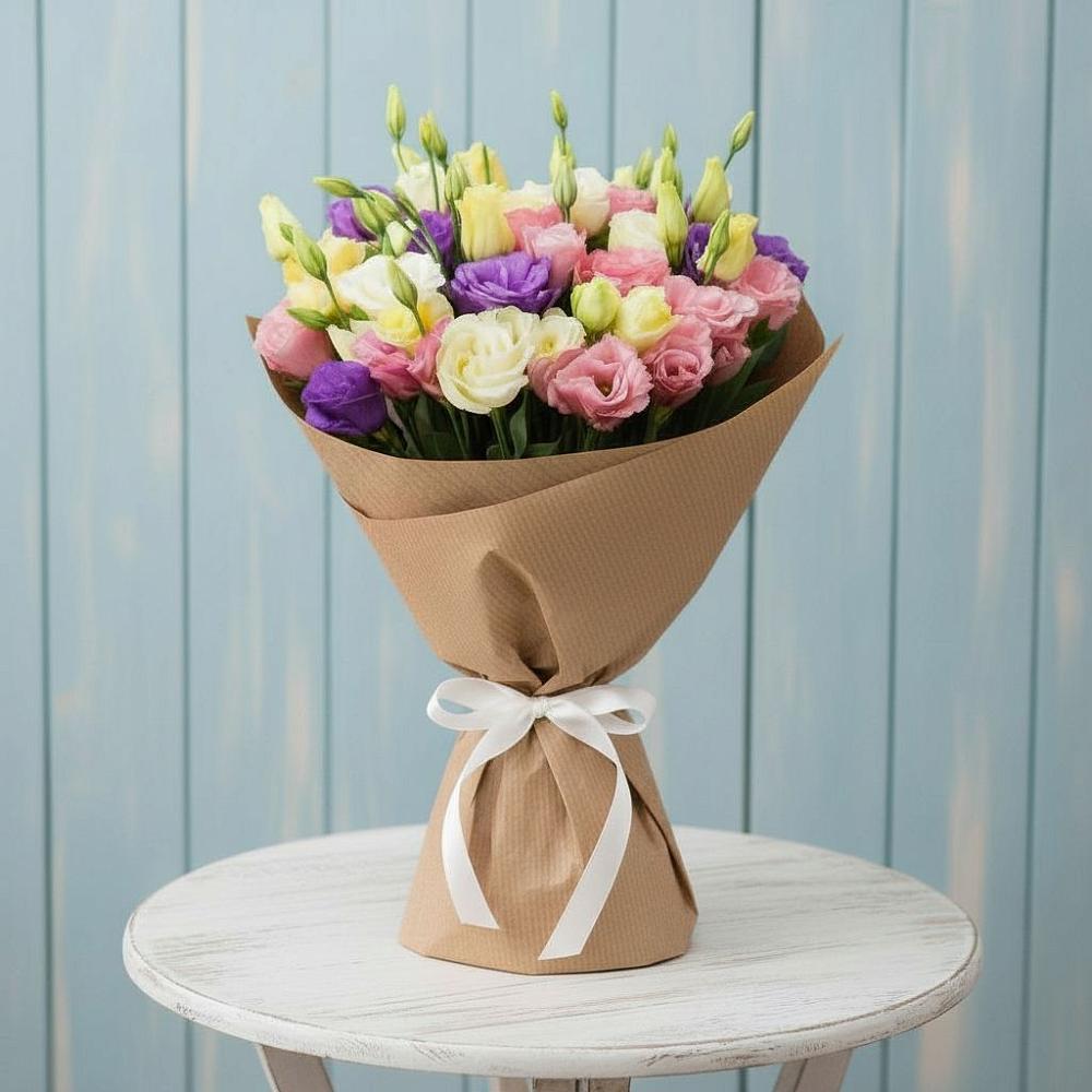 Букет цветов из: Лизиантусы в Большой Ижоре