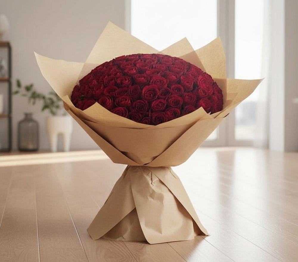 Букет 101 Красная роза в Большой Ижоре