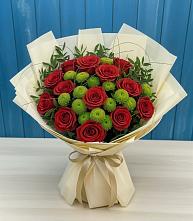 Букет цветов из:  Розы и Хризантемы в Большой Ижоре