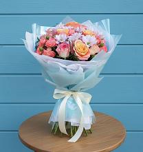 Букет цветов из:  Хризантемы и Розы в Большой Ижоре