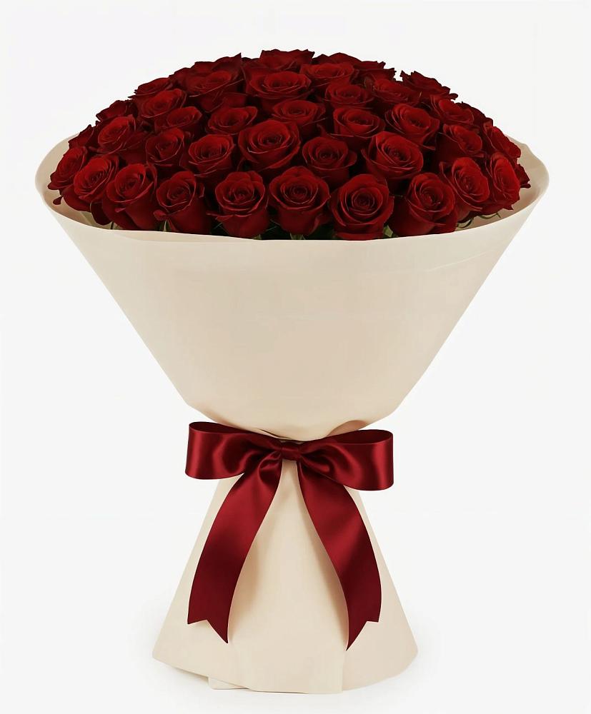 Букет 101 Бордовая роза Блэк Бакарра в Большой Ижоре